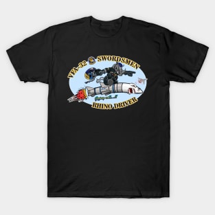 Swordsmen Rhino Nose Art T-Shirt